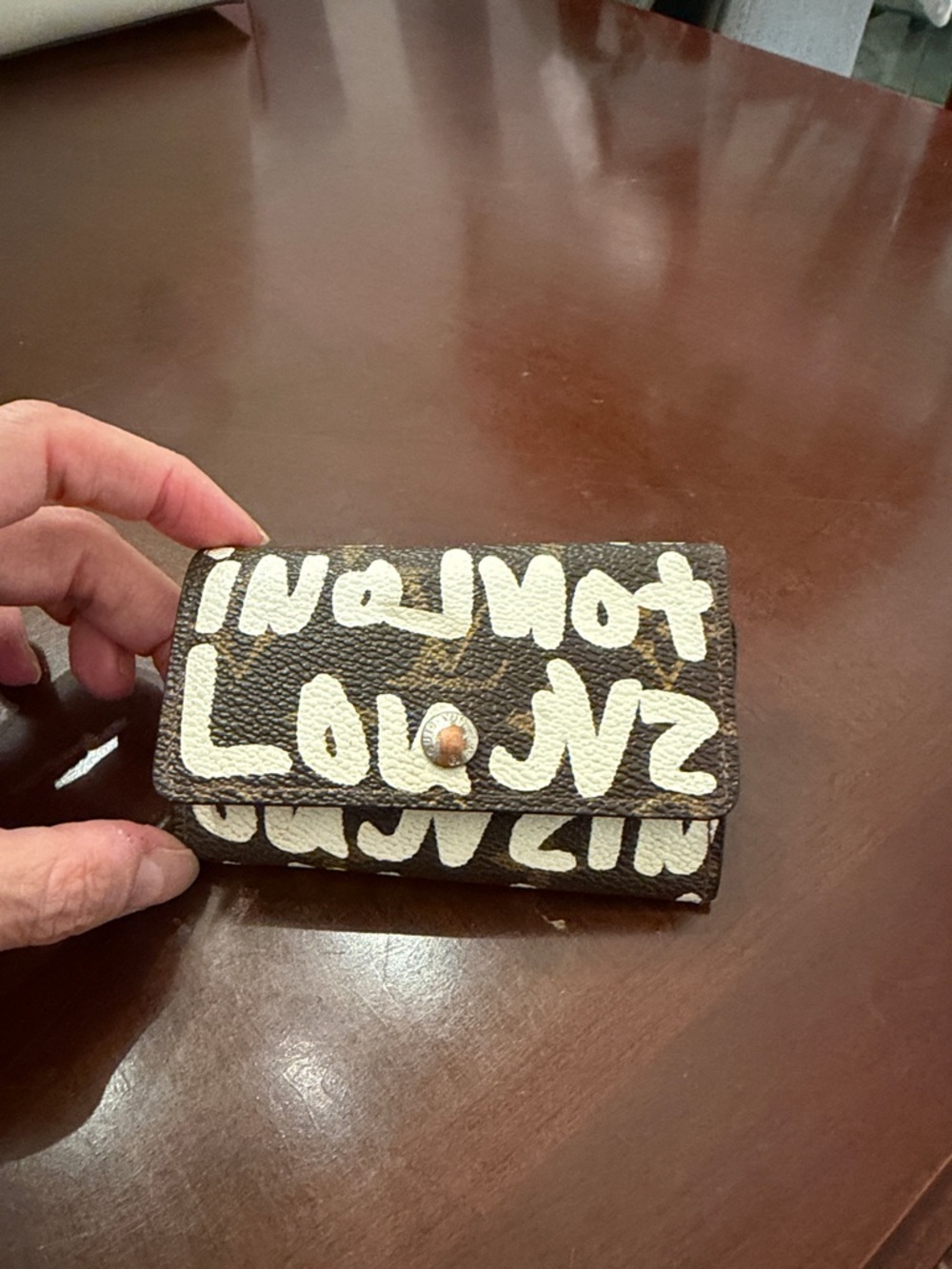 Louis Vuitton Brown Monogram Canvas Graffiti Key & Card Holder